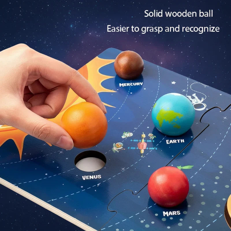 Wooden Solar System – Lærerigt & opdagelsesrigt – Planet-legesæt