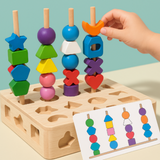 Woods™ - Opmuntre til kreativitet og forbedre færdigheder - farverigt Montessori-puslespil