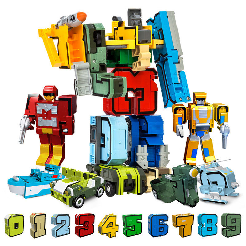 Block Action Figure™ - Bauen mit Zahlen! - Transformer Zahlen