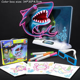 Magic Drawing Board™ - lysende kunst - lysende 3D-tegneplade