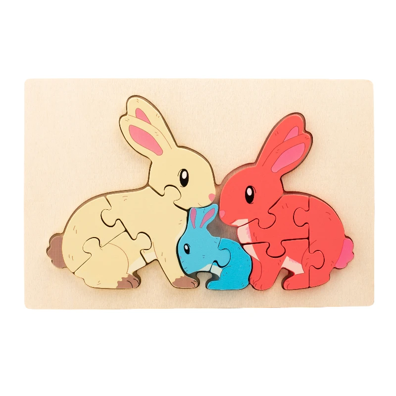 Animal Puzzle™ – Entdecken & Lernen – Cartoon Holzpuzzle