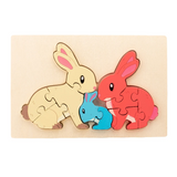 Animal Puzzle™ – Entdecken & Lernen – Cartoon Holzpuzzle