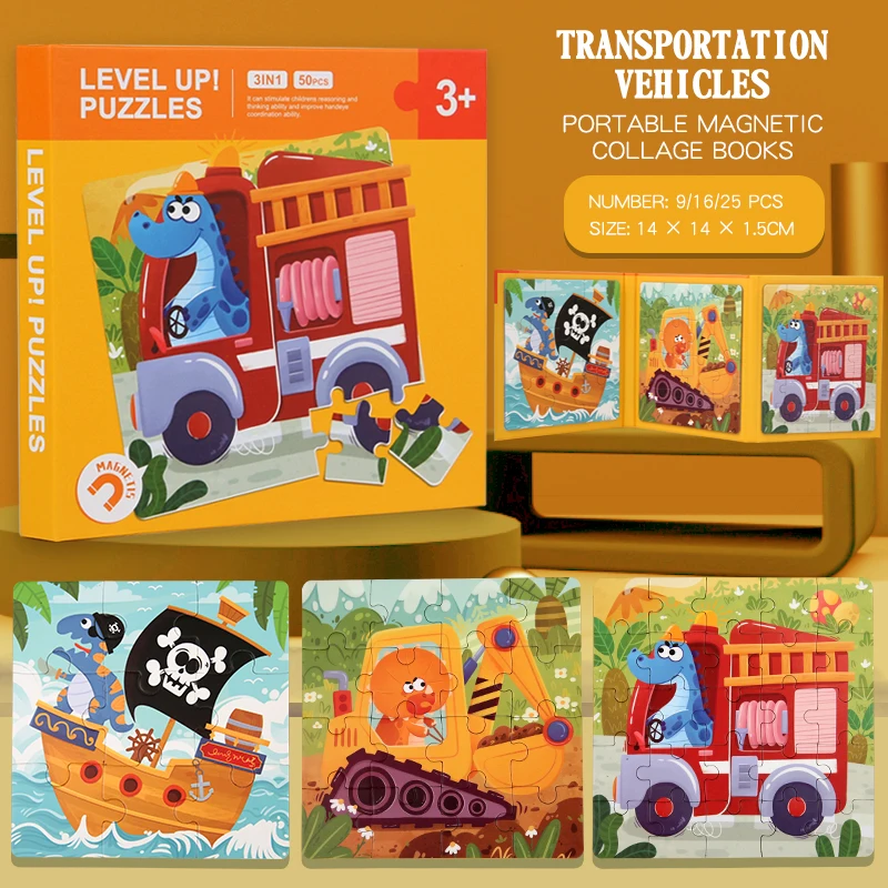 Magnetic Puzzle Book™ – Sjov med dyrevenner – Magnetisk puslespilsbog