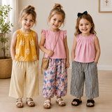 Sleeveless Tops & Pants – Weich & stilvoll – Sommer-Set für Kinder