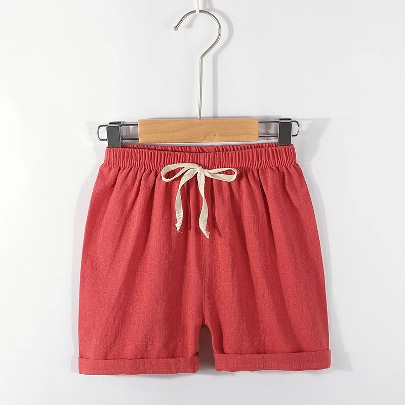 Mini Fashion™ - Hurtigtørrende materiale - Bomulds-linned shorts