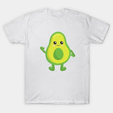 Mini Fashion™ - Match Med Familien -  Avocado T-shirts Hvid