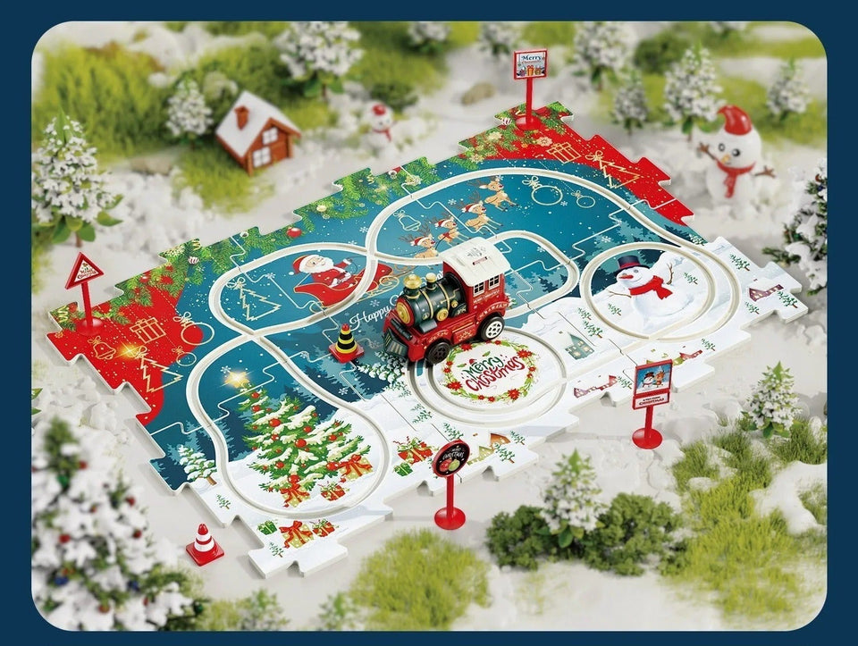DIY Xmas Train Track™ - Bauen Sie Ihr eigenes Weihnachtswunderland - Weihnachtszug-Puzzle