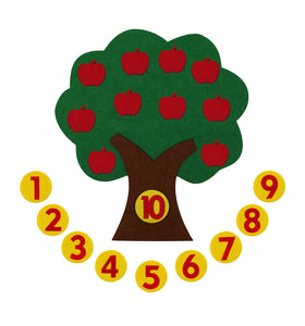 Felt Math Tree™ - Fruchtige Zahlenjagd - Mathebaum aus Filz