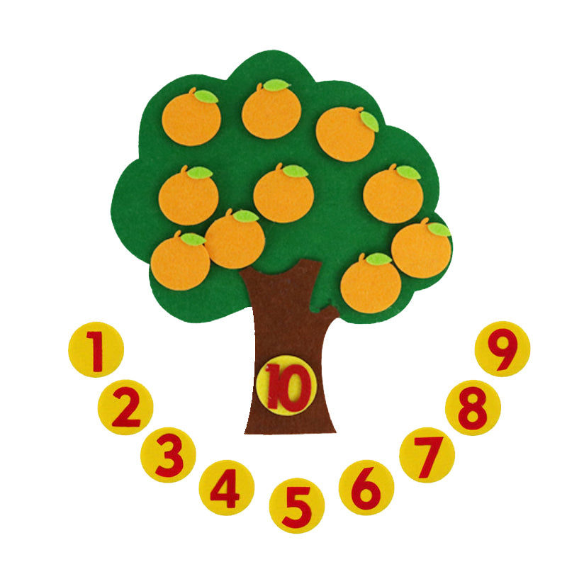 Felt Math Tree™ - Fruchtige Zahlenjagd - Mathebaum aus Filz