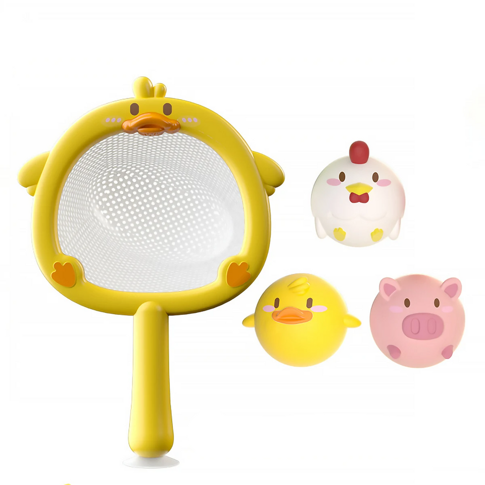 Squeaky Splash™ – Badefest - fiskenet i badekarret