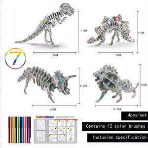 3D Colour Puzzle™ - Färben Sie Ihre eigene Skulptur - 3D-Puzzle (2+1 GRATIS)