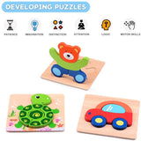 Woods™ | Feinmotorik - Montessori-Tierformenpuzzle