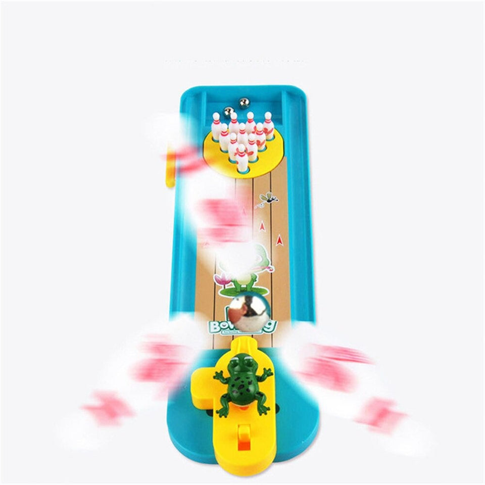 Frog Bowling™ - Fördert die motorischen Fähigkeiten - Mini Frog Bowling