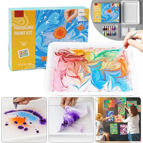 Water Marbling Paint Set™ - Farbenfrohe Kunstwerke auf Wasserbasis - Malset